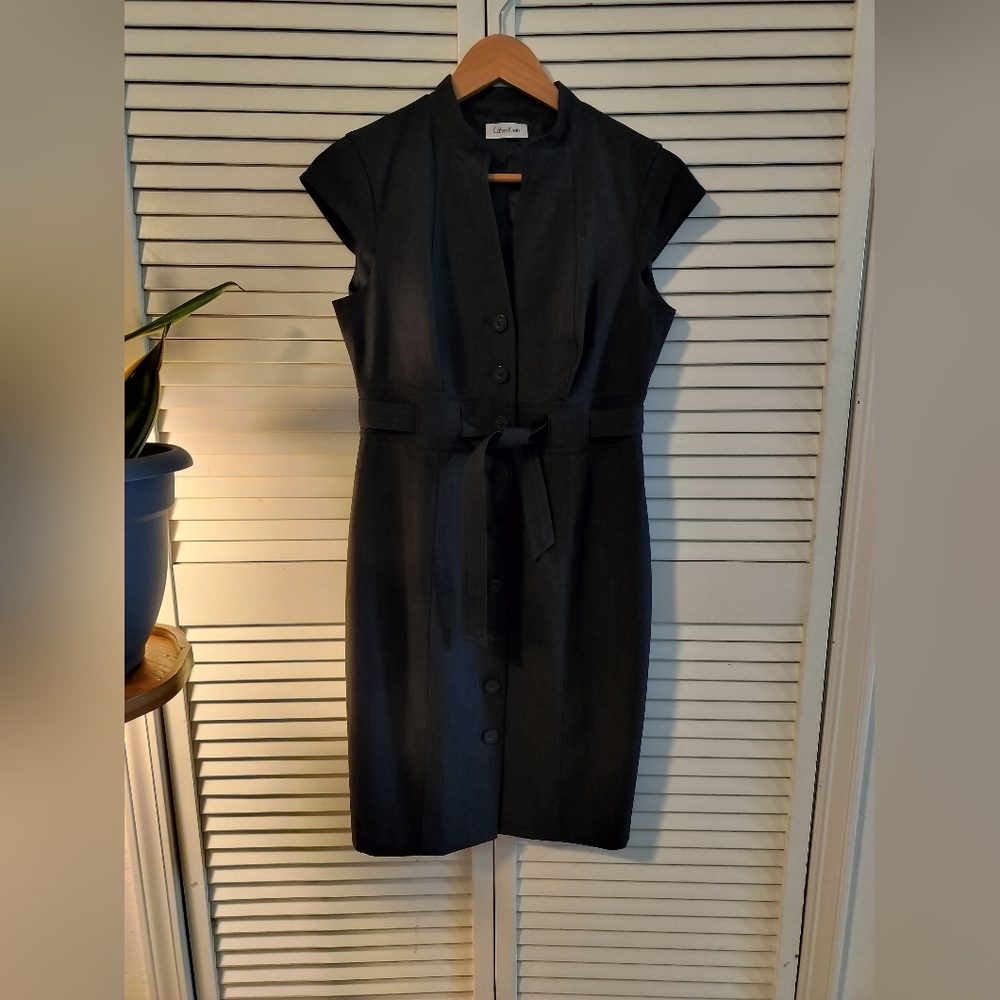Calvin Klein grey career dress